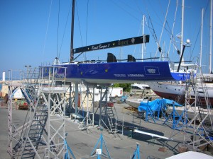 Esimit Europa 2 at its base in Antibes