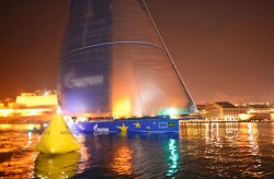 Esimit Europa 2 at their arrival in Valletta